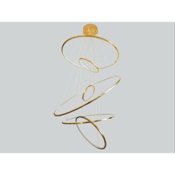 Aria LED Chandelier in Polished Brass by Avenue Lighting