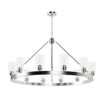 Hunter Hartland 12-Light Chandelier in Brushed Nickel