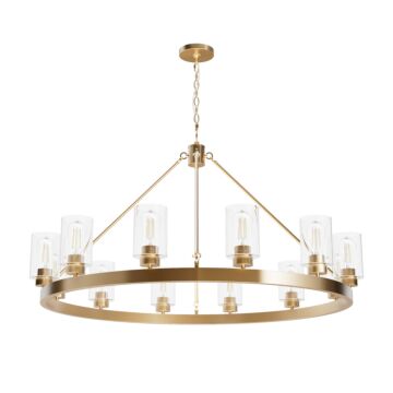 Hunter Hartland 12-Light Chandelier in Alturas Gold