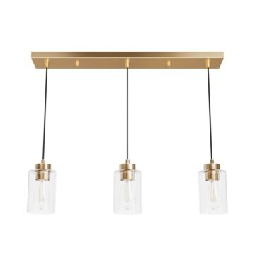Hunter Hartland 3-Light Linear Cluster in Alturas Gold