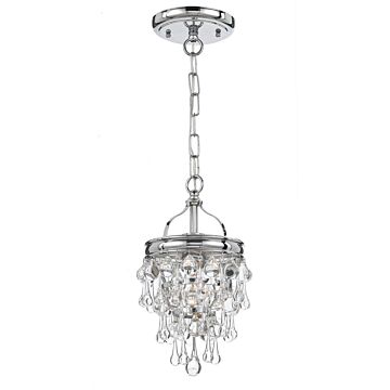 Calypso One Light Mini Chandelier in Polished Chrome by Crystorama