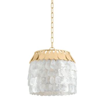Coralie One Light Pendant in Vintage Gold Leaf by Corbett Lighting