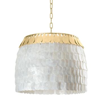 Coralie Four Light Chandelier in Vintage Gold Leaf by Corbett Lighting