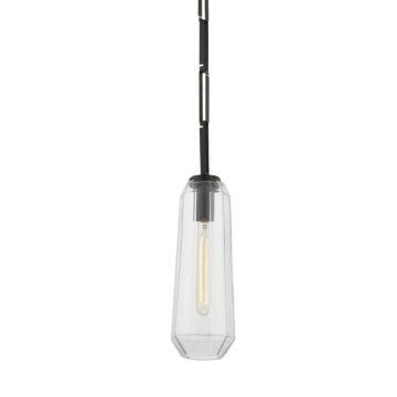 Copenhagen One Light Pendant in Black Brass by Corbett Lighting