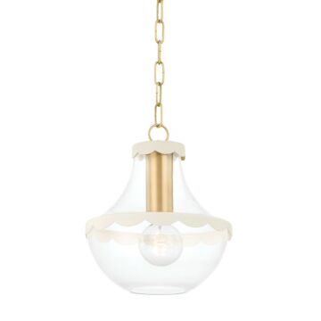Alaina One Light Pendant in Aged Brass by Mitzi
