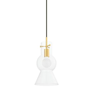 Mirabel One Light Pendant in Aged Brass by Mitzi