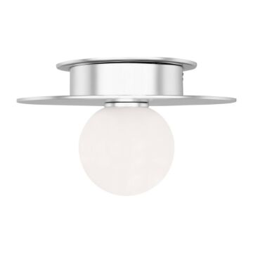 Nodes One Light Flush Mount in Polished Nickel by Visual Comfort Studio