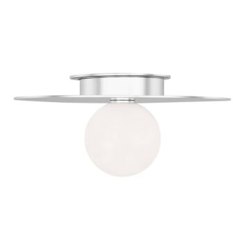 Nodes One Light Flush Mount in Polished Nickel by Visual Comfort Studio