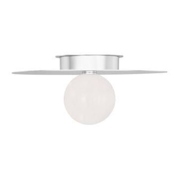 Nodes One Light Flush Mount in Polished Nickel by Visual Comfort Studio