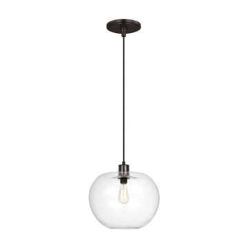 Mela One Light Pendant in Aged Iron by Visual Comfort Studio