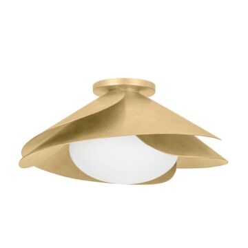 Brookhaven One Light Flush Mount in Vintage Gold Leaf by Hudson Valley