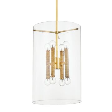 Barlow Eight Light Lantern in Aged Brass by Hudson Valley
