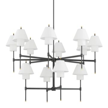 Glenmoore 12 Light Chandelier in Aged Brass by Hudson Valley
