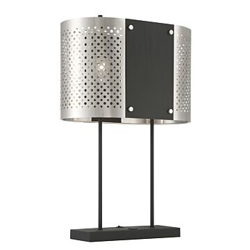 Noho  Table Lamp in Brushed Nickel  Sand Coal by George Kovacs