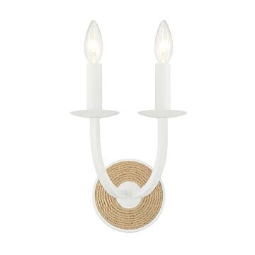 Lanton  Wall Sconce in Sand White by Minka-Lavery