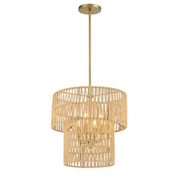Bungalow Heaven  Pendant in Soft Brass by Minka-Lavery