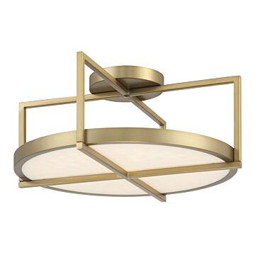 Boada LED Semi Flush Mount in Soft Brass by Minka-Lavery