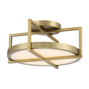 Boada LED Semi Flush Mount in Soft Brass by Minka-Lavery