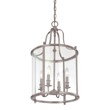 Hudson Valley Mansfield 4 Light 26 Inch Pendant Light in Antique Nickel