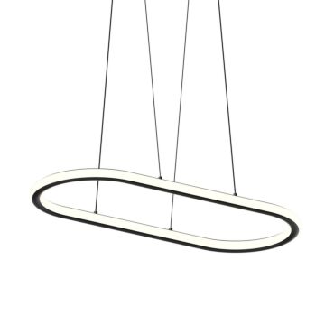 Luna Pendant in Satin Black by Sonneman