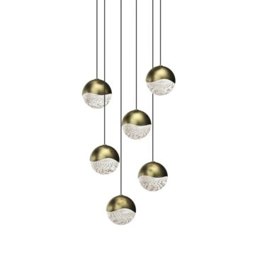 Grapes LED Pendant in Brass Finish by Sonneman