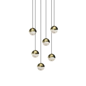 Grapes LED Pendant in Brass Finish by Sonneman