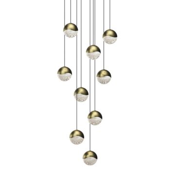 Grapes LED Pendant in Brass Finish by Sonneman