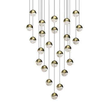 Grapes LED Pendant in Brass Finish by Sonneman