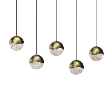 Grapes LED Pendant in Brass Finish by Sonneman