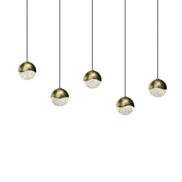 Grapes LED Pendant in Brass Finish by Sonneman