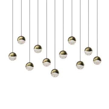 Grapes LED Pendant in Brass Finish by Sonneman