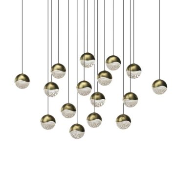 Grapes LED Pendant in Brass Finish by Sonneman