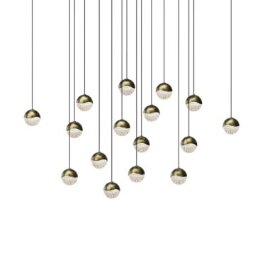 Grapes LED Pendant in Brass Finish by Sonneman