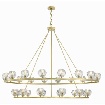 Aragon LED Chandelier in Soft Brass by Crystorama