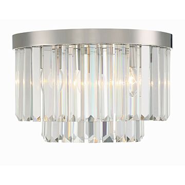Hayes Four Light Flush Mount in Polished Nickel by Crystorama