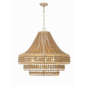 Silas Eight Light Chandelier in Burnished Silver by Crystorama