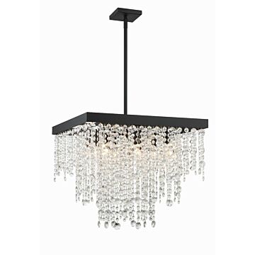 Winham Eight Light Chandelier in Black Forged by Crystorama