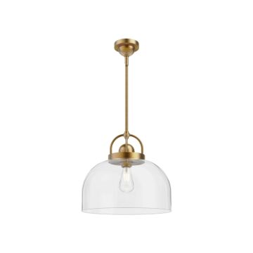 Lancaster One Light Pendant in Aged Gold by Alora