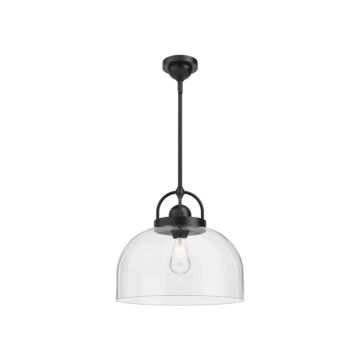 Lancaster One Light Pendant in Matte Black by Alora