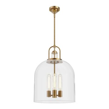 Lancaster Four Light Pendant in Aged Gold by Alora