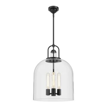 Lancaster Four Light Pendant in Matte Black by Alora