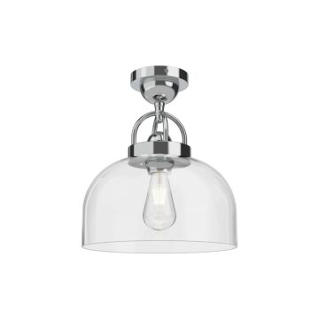 Lancaster One Light Semi Flush Mount in Chrome by Alora