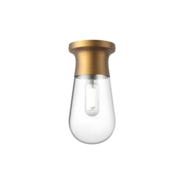 Marcel One Light Semi Flush Mount in Aged Gold by Alora
