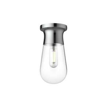 Marcel One Light Semi Flush Mount in Chrome by Alora