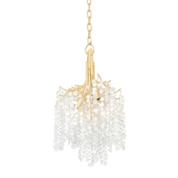 Genoa Five Light Chandelier in Gold Leaf by Corbett Lighting