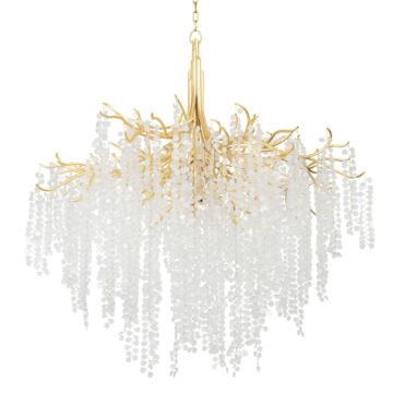 Genoa 12 Light Chandelier in Gold Leaf by Corbett Lighting
