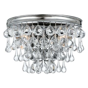 Calypso Two Light Wall Sconce in Polished Chrome by Crystorama