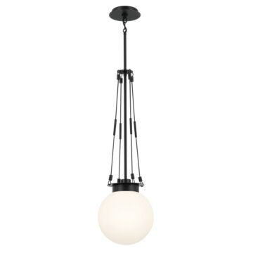 Albers One Light Pendant in Black by Kichler