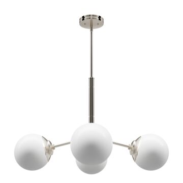 Hunter Hepburn 4-Light Chandelier in Brushed Nickel