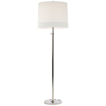 Simple Scallop  Floor Lamp in Soft Silver by Visual Comfort Signature